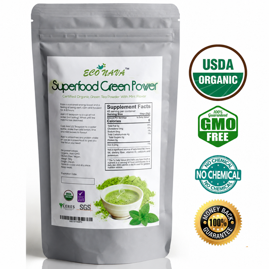 Econava Mint Flavor Matcha Powder 50g