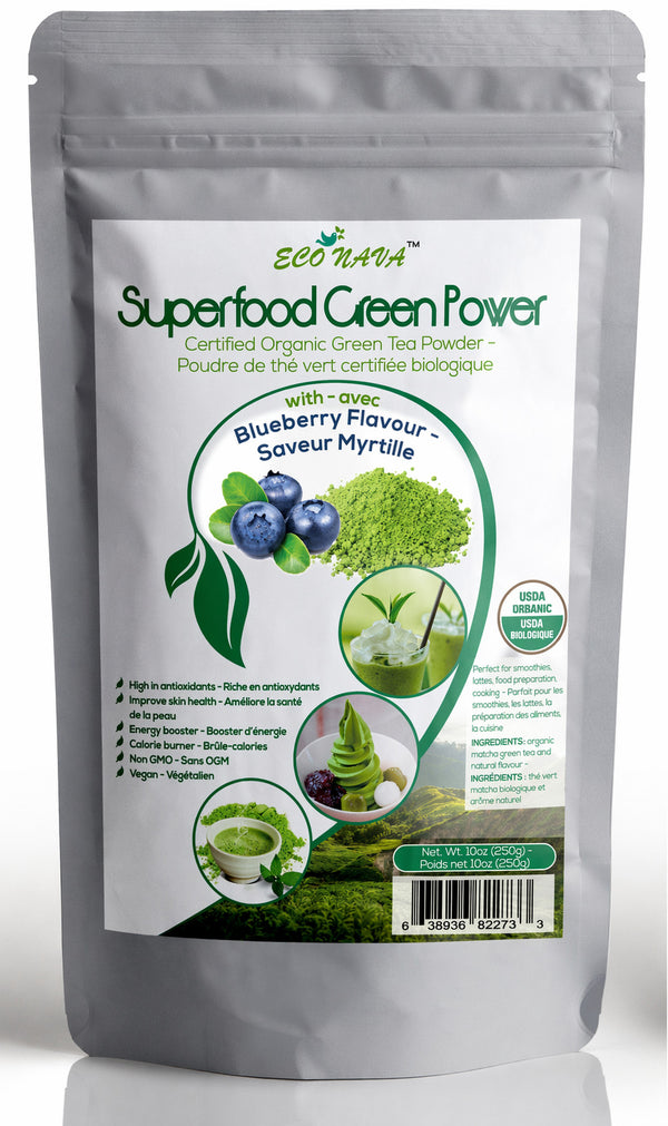 Econava Blueberry Flavor Matcha Powder 200g