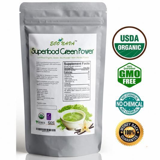 Econava Vanilla Flavor Matcha Powder 50g