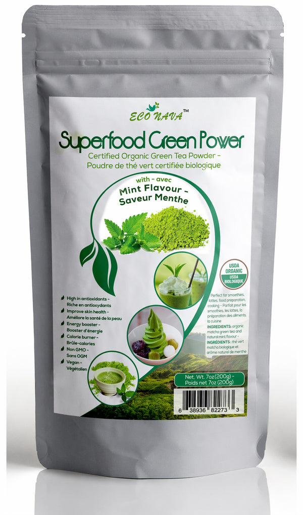 Econava Mint Flavor Matcha Powder 200g