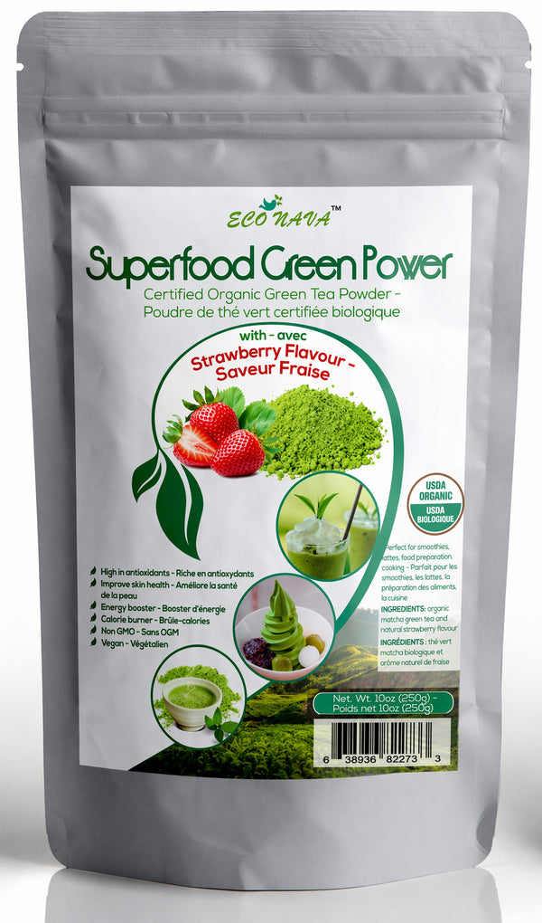 Econava Strawberry Flavor Matcha Powder 200g