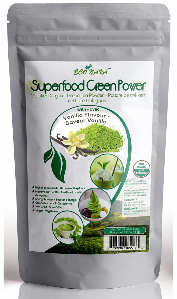 Econava Vanilla Flavor Matcha Powder 200g