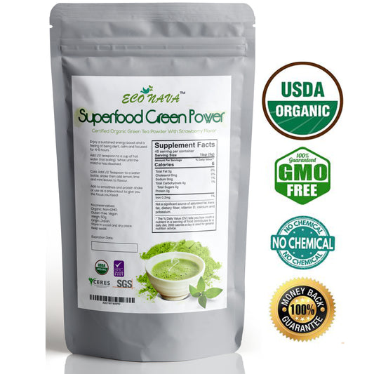 Econava Strawberry Flavor Matcha Powder 50g